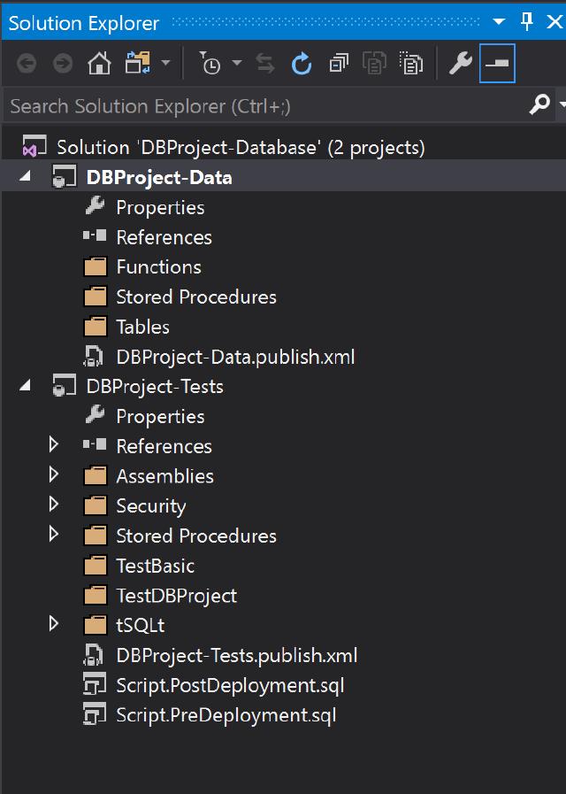 SSDT solution explorer SSDT solution explorer