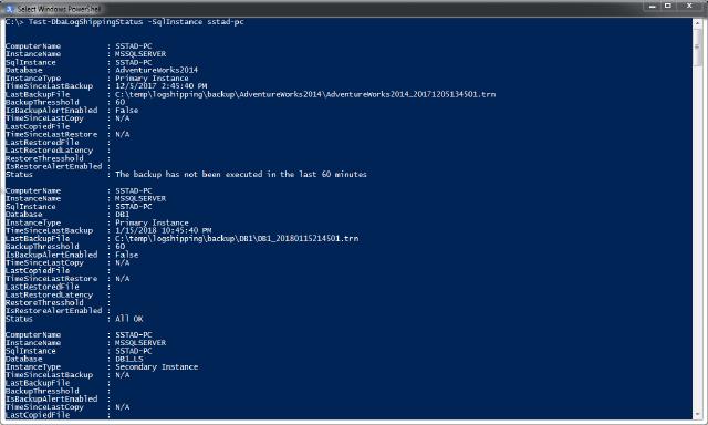 Log Shipping Status Command Detailed