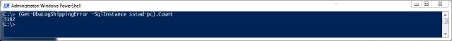 Get Log Shipping Errors No Filter Count